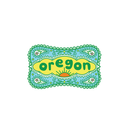 Oregon bandana-style graphic Sticker