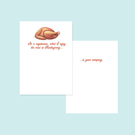 Vegetarian Thanksgiving Greeting Card